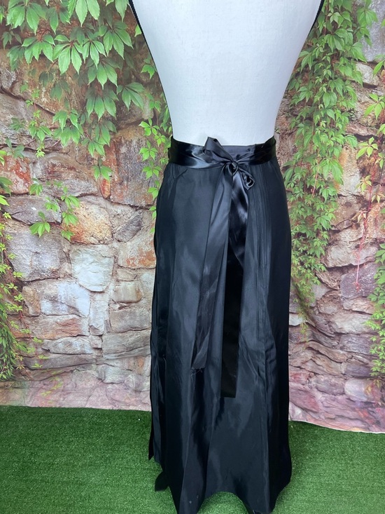 VINTAGE JESSICA MCCLINTOCK FOR GENNE SACK Black Sayin Wrap Skirt, 13 - Picture 6 of 8